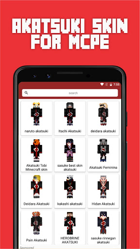 Download Skins Akatsuki For Mcpe Free For Android Skins Akatsuki For Mcpe Apk Download Steprimo Com