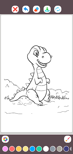 Android application Dinosaur Coloring Pages screenshort