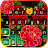 Red Mexican Flowers Keyboard Background