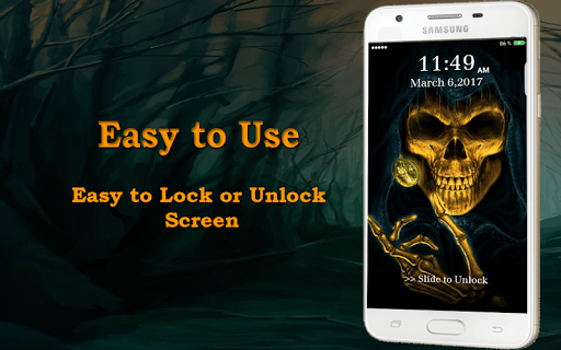 Lock Screen - Skull Pin Lock S Screen 3