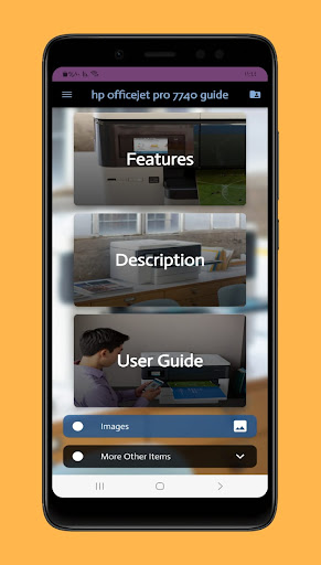Android application hp officejet pro 7740 guide screenshort