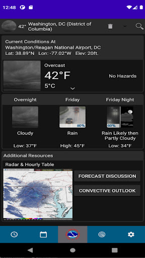 NWS Weather screenshot