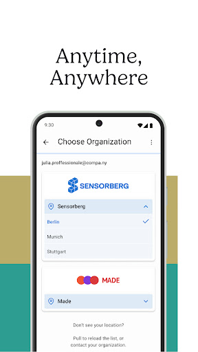 Sensorberg One Access Screen 3