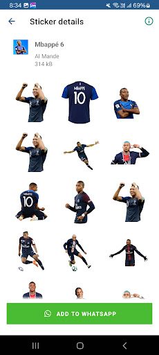 Kylian Mbappé Animated Sticker Screen 2