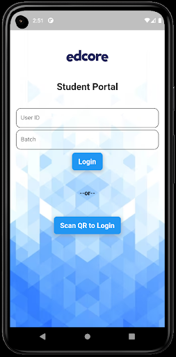 Android application edcore screenshort