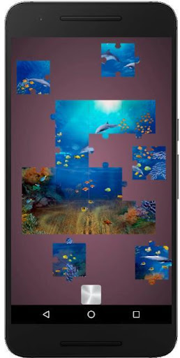 Android application Real Dolphins Game : Jigsaw Pu screenshort