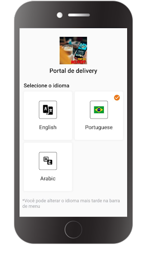 Android application Portal Delivery restaurante screenshort