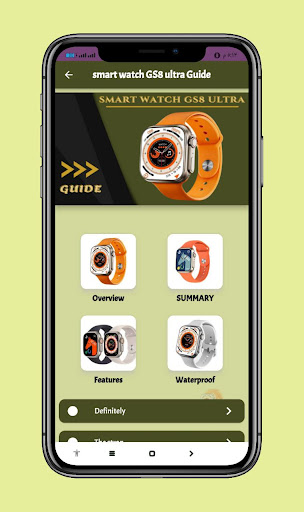 Android application smart watch GS8 ultra Guide screenshort