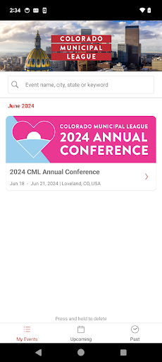 CML Events Screen 2