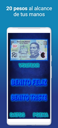 Android application 20 pesos screenshort