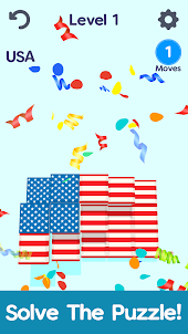 Flag Swipe Puzzle-country quiz