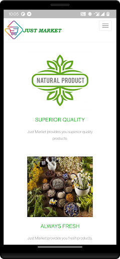 Android application Just Market screenshort