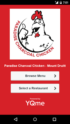 Android application Paradise Charcoal Chicken screenshort