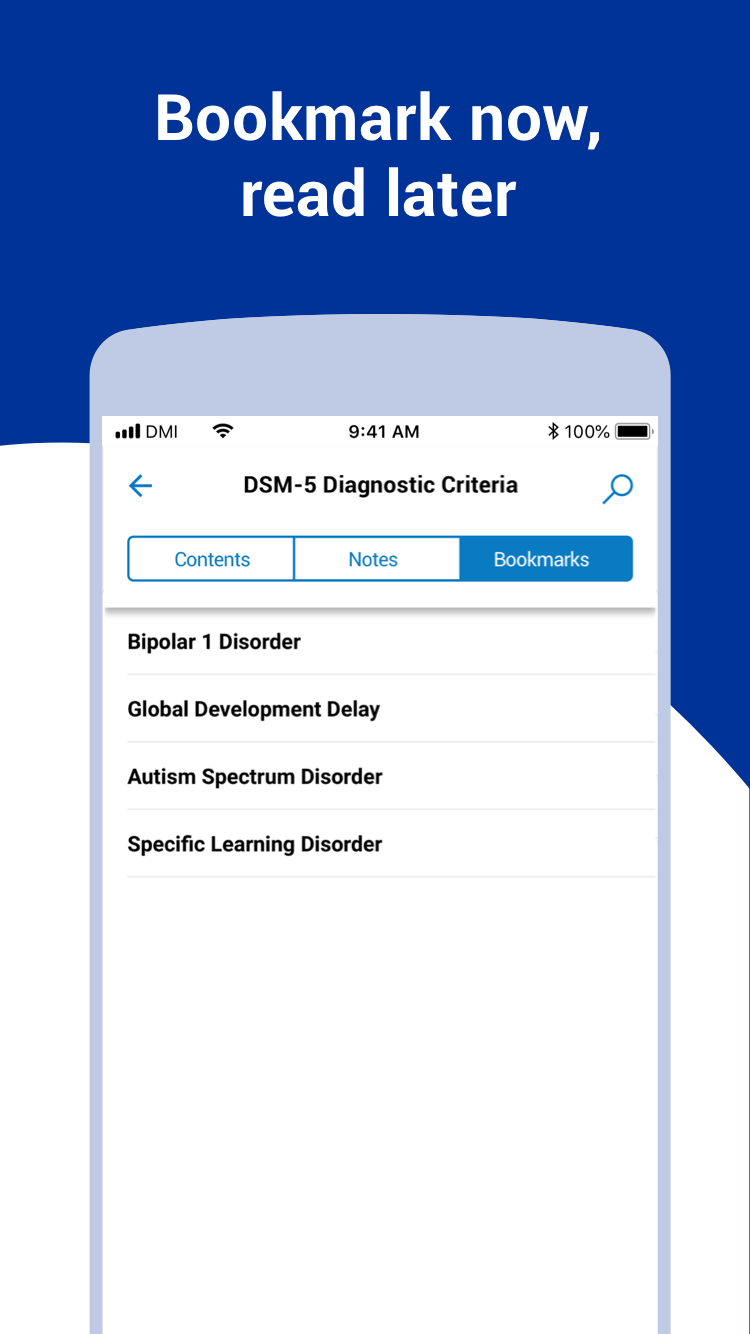 Android application DSM-5 Diagnostic Criteria screenshort