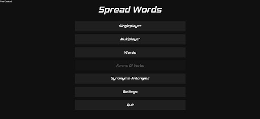 Android application Spread Words screenshort