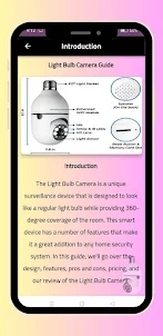 Light bulb Camera Guide