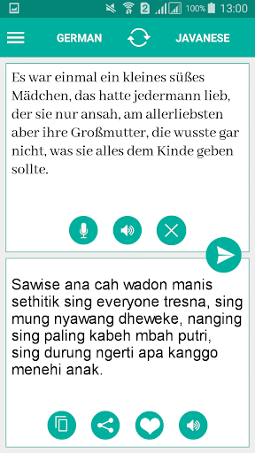 Android application Javanese German Translator screenshort
