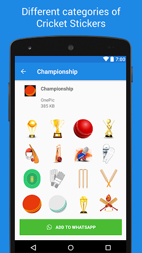 Cricket Sticker Packs Screen 3