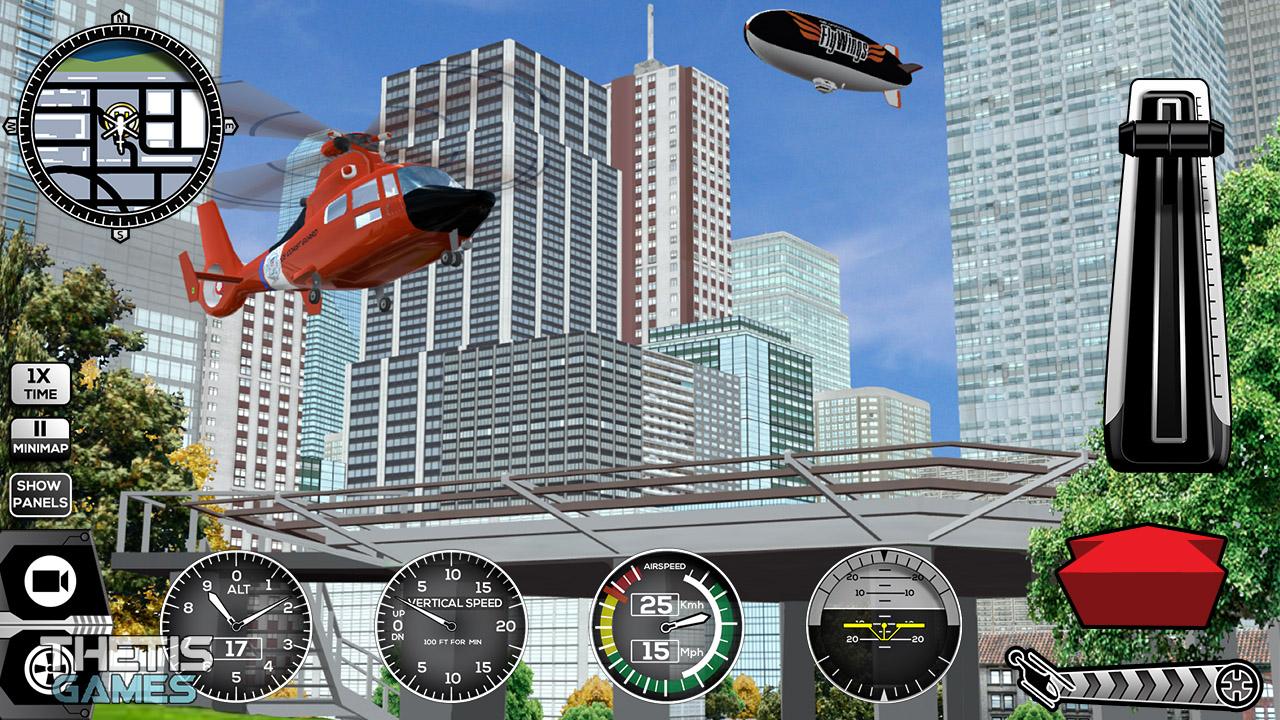 Android application Helicopter Simulator SimCopter 2017 screenshort