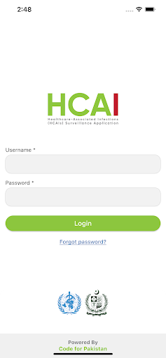 HCAI Surveillance App Screen 2