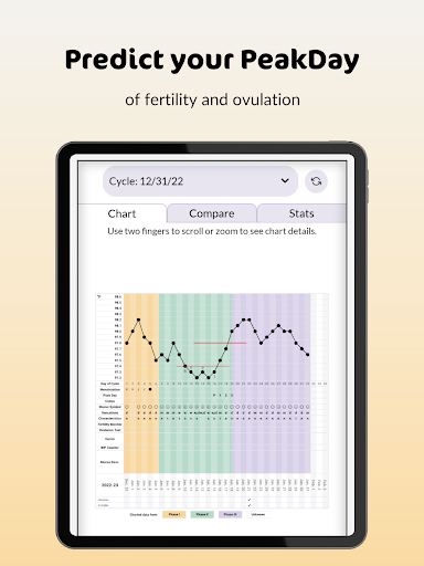 Screenshot of PeakDay Fertility Tracker