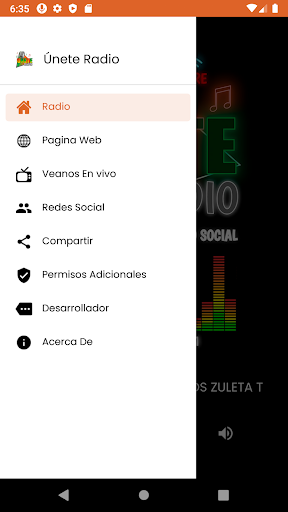 Unete Radio Screen 3
