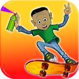 The Lil Skating run ron icon