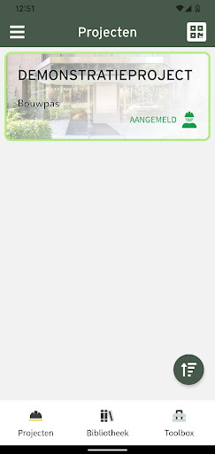 Android application Bouwpas screenshort