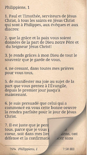 Android application Nouveau Testament La Bible screenshort