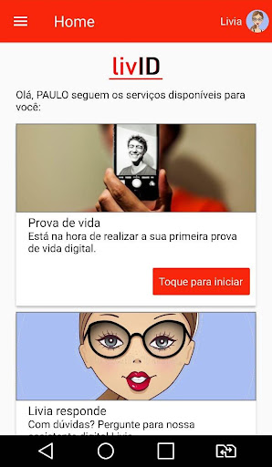 LivID - Prova de vida digital Screen 2
