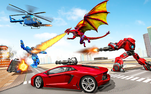 520 Dragon Robot Car Game Mod Apk Unlimited Money  Latest