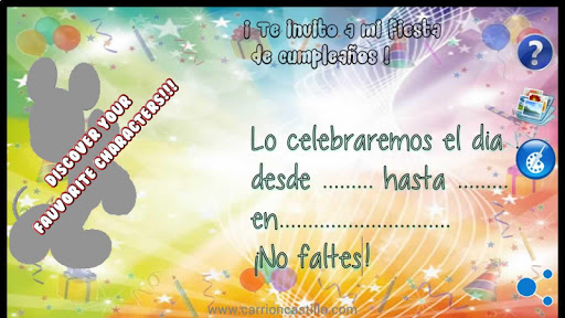 Android application Create birthday invitations screenshort