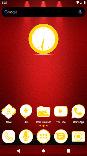 Android application Inverted White Yellow IconPack screenshort