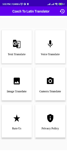 Android application Czech To Latin Translator screenshort