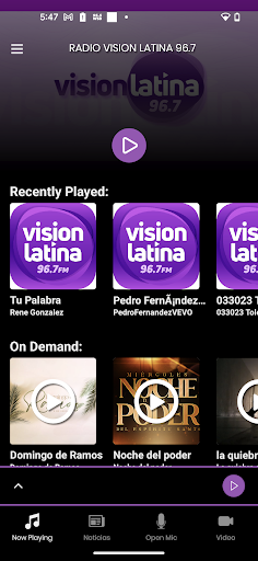 Radio Vision Latina Screen 3