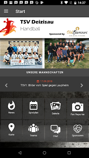 Android application TSV Deizisau Handball screenshort