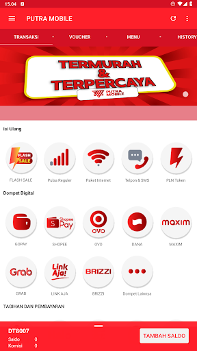 Android application PUTRA MOBILE screenshort