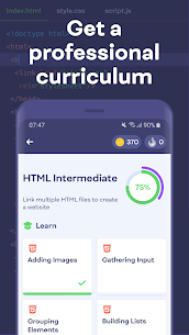 Mimo Learn coding in HTML, JavaScript, Python v3.70.1 Apk (Premium Unlocked) Free For Android 5