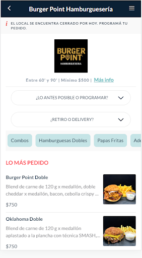 Android application Burger Point screenshort