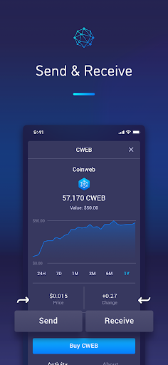 Screenshot of Coinweb Wallet