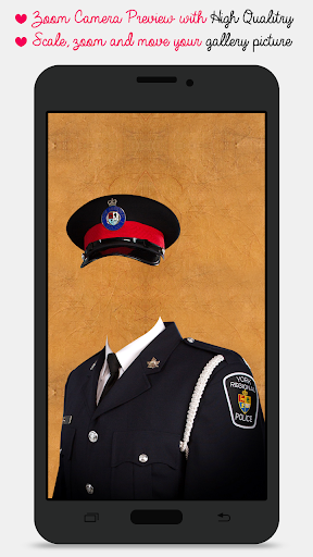 Android application Police Suit Photo Maker (Man) screenshort