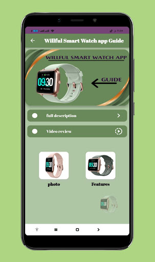 Willful Smart Watch app Guide Screen 3
