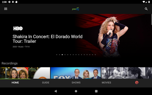 Screenshot of Greenlight TV