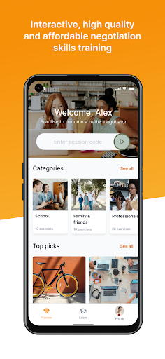 Android application Sopu: Negotiation Training screenshort