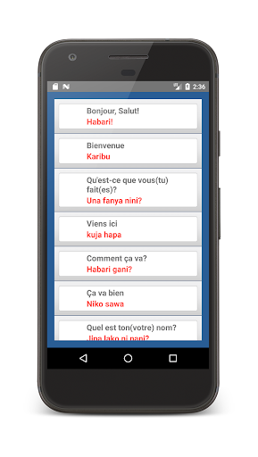Français -Swahili Screen 2