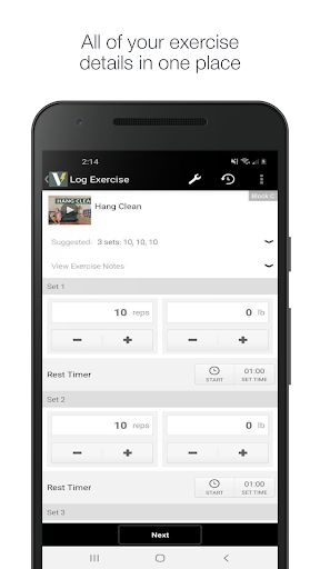 Vector Strength Training Screen 3