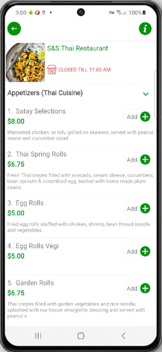 S&S Thai Restaurant Screen 3
