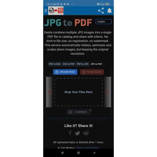 Jpg to pdf converter Screen 2