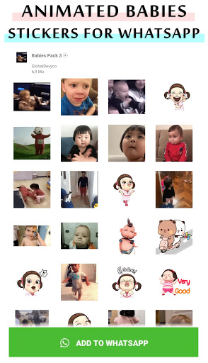Android application Animated baby WhastApp sticker screenshort