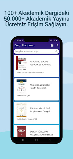 Android application Dergi Platformu screenshort